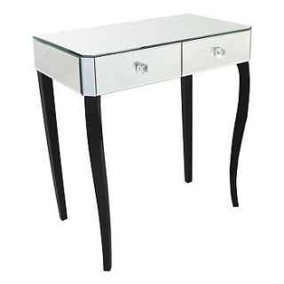 two drawer mirrored console table by out there interiors