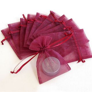 ten small organza pouches by tales from the earth