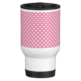 Pink Polka Dot Retro Travel Mug