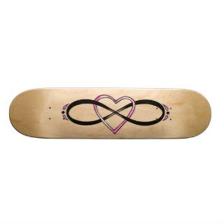 Infinity Heart Design Skate Board Deck