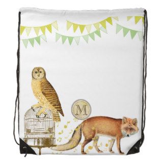Fox and Owl Woodland Bunting Backpack