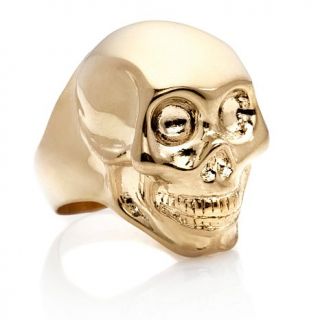 Bellezza "Cranio" Bronze Skull Design Hammered Ring