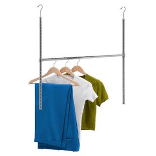 Honey Can Do Adjustable Hanging Closet Rod in Chrome