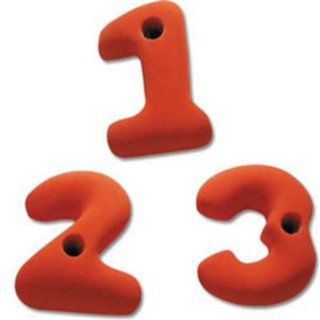 Number Rock Climbing Wall Hand Holds (Set of 10)  Sports & Outdoors