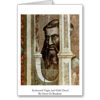 Enthroned Virgin And Child  By Giotto Di Bondone Greeting Card