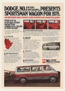 1978 Dodge Sportsman Wagon Number 1 in Vans Print Ad (47623)  