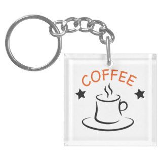 coffee acrylic keychain