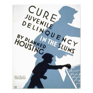 WPA   Juvenile Delinquency Full Colour Flyer