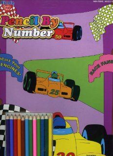 Children's Race Cars Pencil By Number Kit Toys & Games