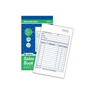 Adams Business Forms Products   Sales Order Book, 2 Part, 3 11/32"x7 3/16"   Sold as 1 EA   Carbonless sales book offers multiple copies of transactions with each consecutively numbered. Each form includes a place for customer's order number,