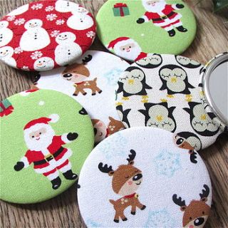 christmas fabric mirrors by edamay