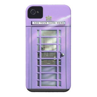 Funny Lilac British Phone Box Personalized iPhone 4 Case Mate Case