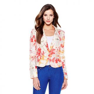 IMAN Global Chic Show Stopping Fabulous Floral Ruffle Jacket