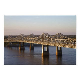 The Natchez Vidalia Bridges spanning the Photographic Print