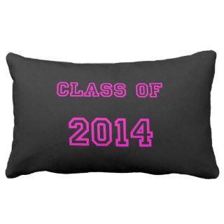Class of 2014 Pink Customized Graduation Template Pillow