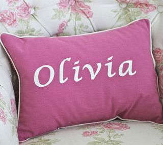 personalised handmade children's cushion by chapel cards