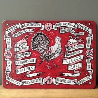 christmas placemat or serving mat by have a gander