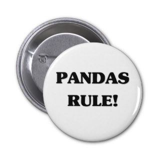 Pandas Rule Pinback Buttons