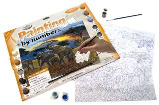 Malen nach Zahlen / Painting by numbers   Sonnenuntergang am Kilimanjaro Spielzeug