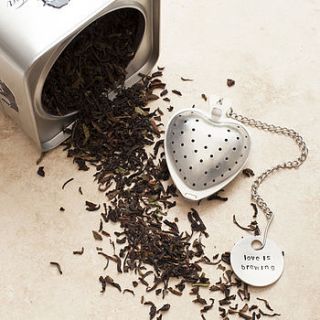 personalised heart tea diffuser by the cutlery commission