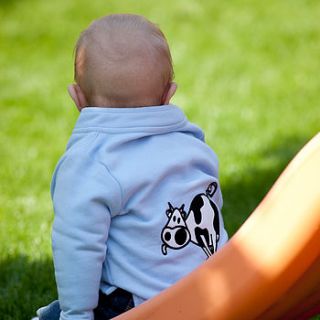 baby's toasty top with cow by monkey + bob