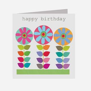 sparkly floral one card by square card co