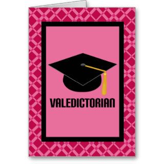 Valedictorian Graduation Card Gift with Grad Hat