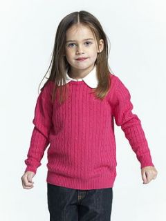 organic bamboo girls cable knit jumper by bamboo baby