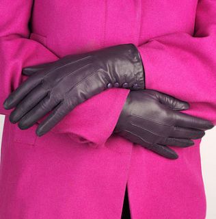 kate women's silk lined button leather gloves by southcombe gloves