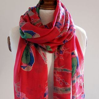 red parrot scarf by highland angel