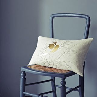 goldfinch grasses linen cushion by rowen & wren