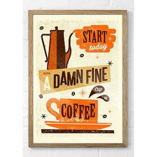 damn fine coffee print by monty's vintage shop