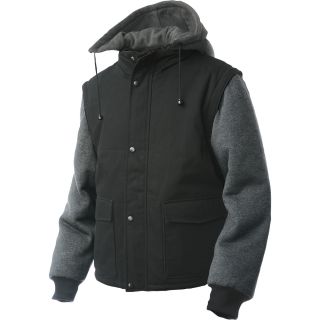 Tough Duck Zip-Off Sleeve Jacket with Hood — Regular Sizes