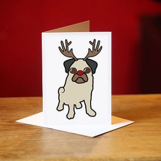 pug christmas card by weloveleon