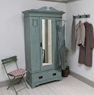 vintage carved painted wardrobe by distressed but not forsaken