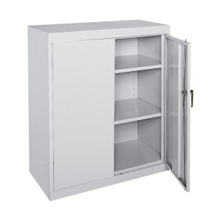 Sandusky Lee Commercial Grade All Welded Steel Cabinet — 36in.W x 18in.D x 42in.H, Light Gray, Model# CA21361842-05  Storage Cabinets
