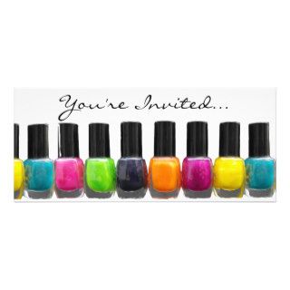 Colorful Bottles, Nail Salon Spa Manicure Party Invite