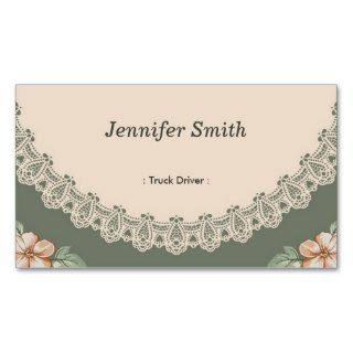 Vintage Chic Floral Business Card Template