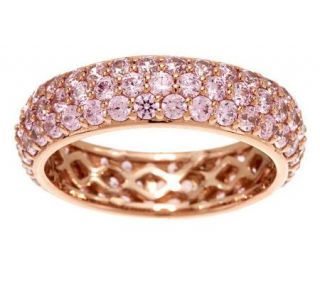 Diamonique Pave Eternity Band Ring, Sterling or 14K Clad —