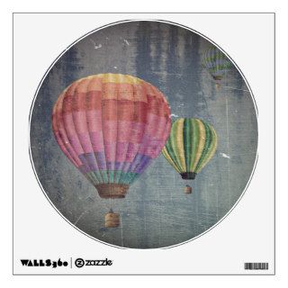 Up & Away/Hot Air Balloons Vintage Wall Decor Art Wall Sticker
