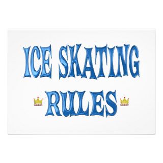 Ice Skating Rules Personalized Invites