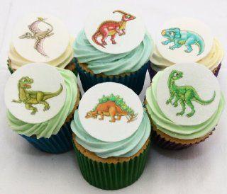 Wunderschne essbare Kuchendekorationen   48 Dinosaurier / 48 Edible Dinosaur Cake Decorations Küche & Haushalt