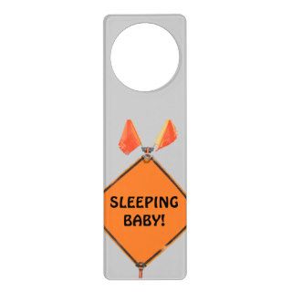 Warning Sleeping Baby Door Knob Hanger
