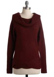 Morning Scramble Sweater in Cranberry  Mod Retro Vintage Sweaters