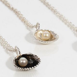 silver sea shell pendant by kate wimbush jewellery