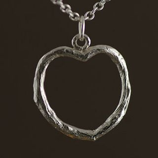heart pendant in silver by anthony blakeney