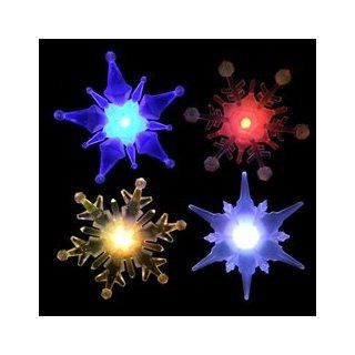 LED Lighted Snowflake with Suction Cup Hanger, Color Changing, Assorted   String Lights