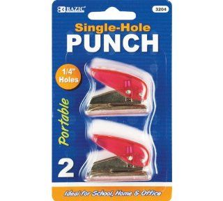 Bazic Portable Single Hole Paper Punch, 2 per Pack (Case of 24) 