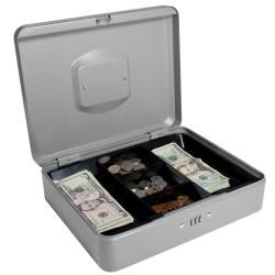 12 inch Grey Cash Box with Combination Lock Barska Insulated Files & Safes