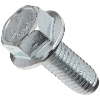 Steel Hex Bolt, Grade 5, Zinc Plated Finish, Flange Hex Head, External Hex Drive, Meets IFI 111/SAE J429, Flanged, Non Serrated, 3/4" Length, Partially Threaded, 5/16" 18 UNC Threads, Imported (Pack of 50) Cap Screws And Hex Bolts Industrial &a